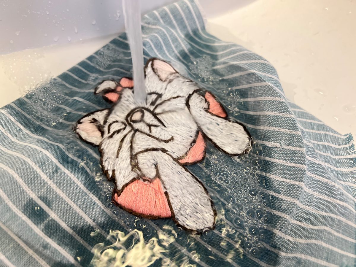 Disney borduren met wateroplosbare papier